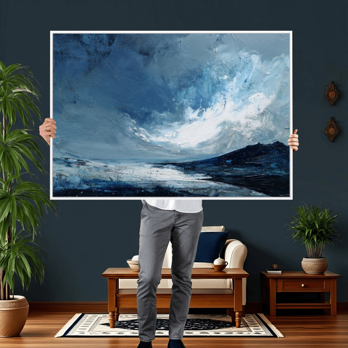 66685630-MGV-CV-36X24 - Extra Large Abstract Wall Art Canvas Print