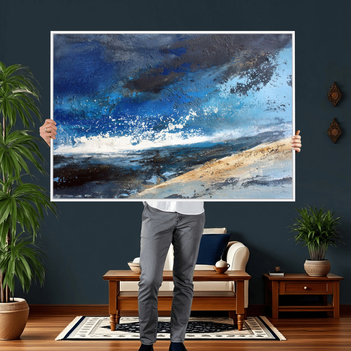 72157369-MGV-CV-36X24 - Extra Large Abstract Wall Art Canvas Print
