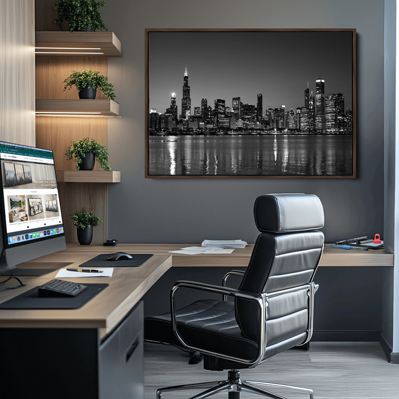 -Chicago Wall Art Canvas Print