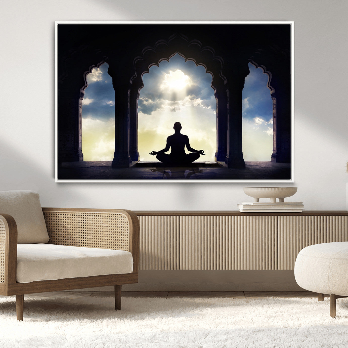 -Women and Yoga Wall Art Canvas Print