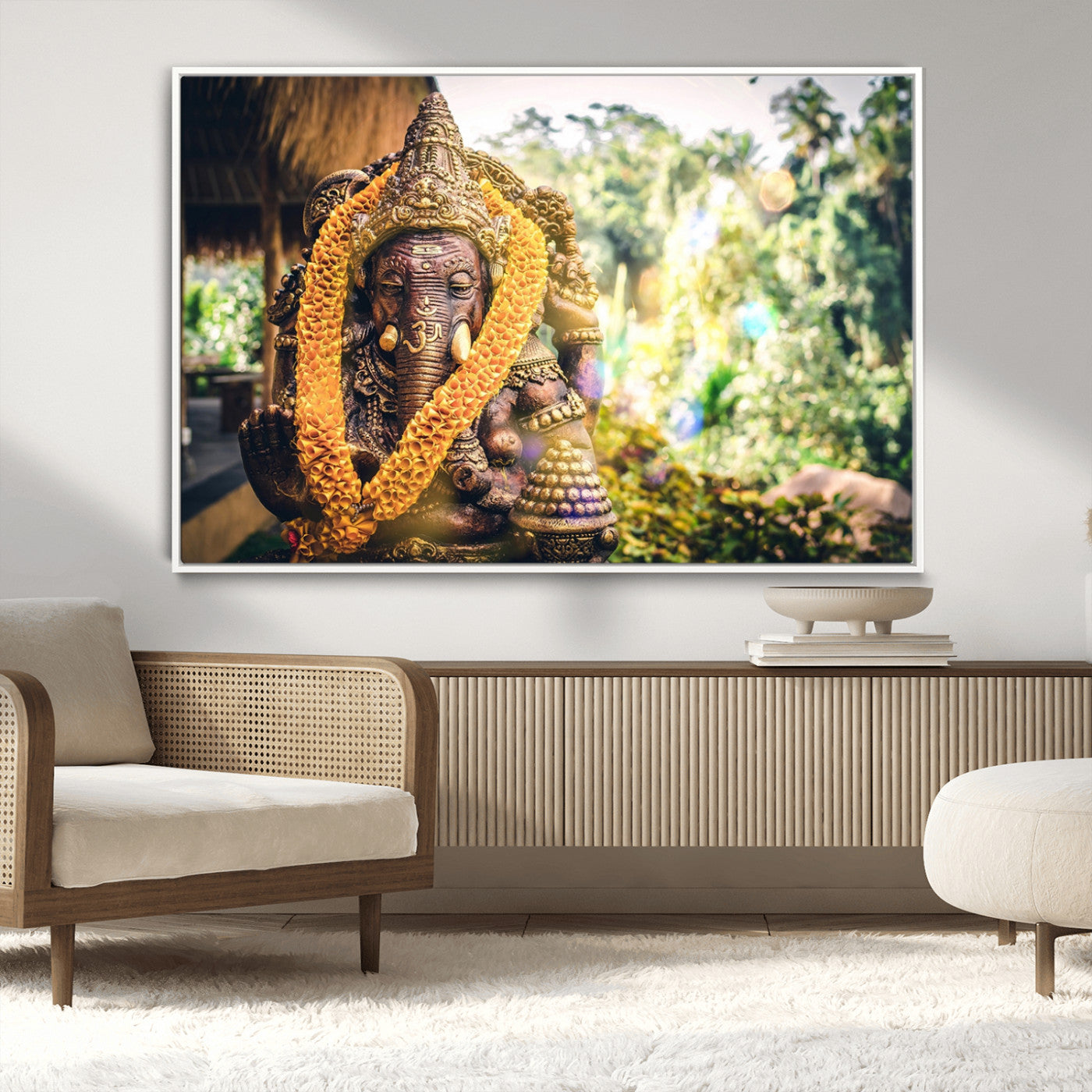 -Hinduism Statue Wall Art Canvas Print