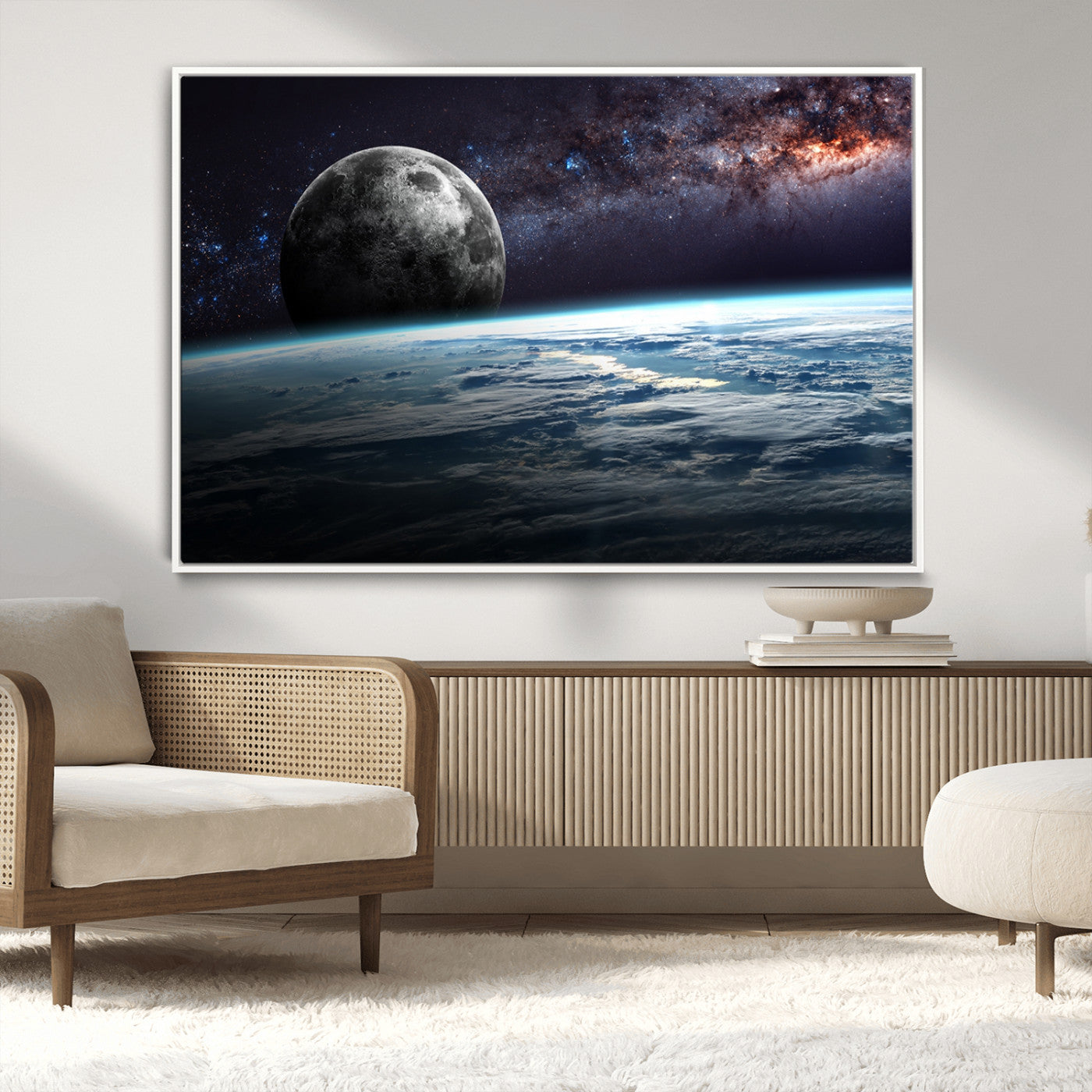 -Space and Planet Canvas Print
