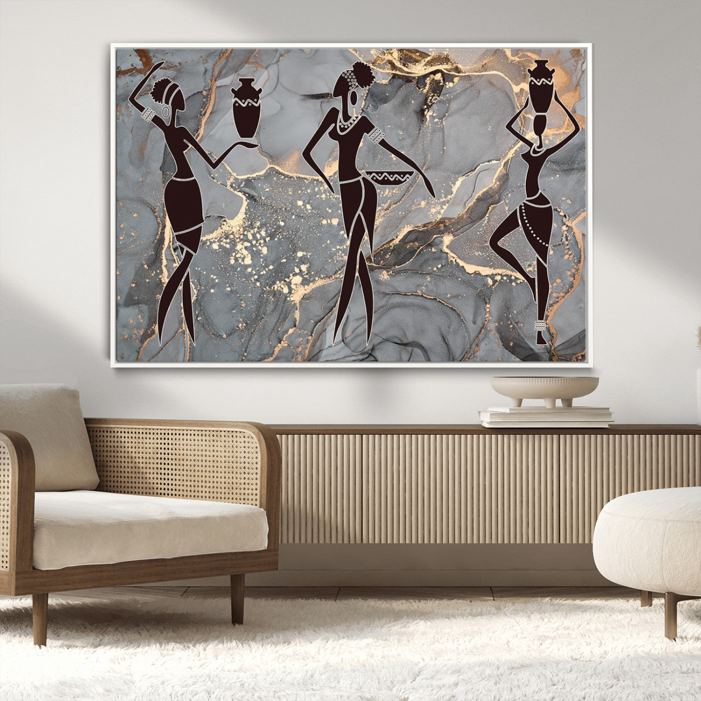 25097-MGV-CV-36X24-Abstract African Womens Art Canvas Print