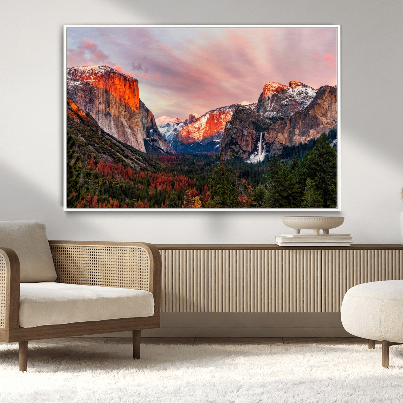 -Yosemite Half Dome Wall Art Canvas Print El Capitan