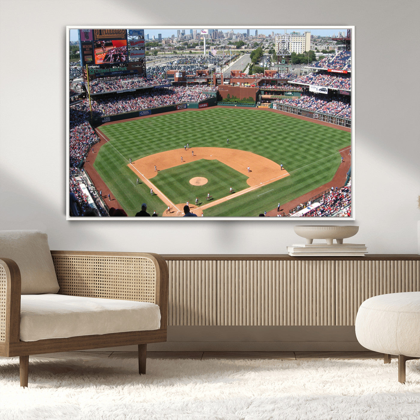 -Philadelphia Phillies Baseball Team Print - Philadelphia Citizens Bank Park Stadium Wall Art Canvas