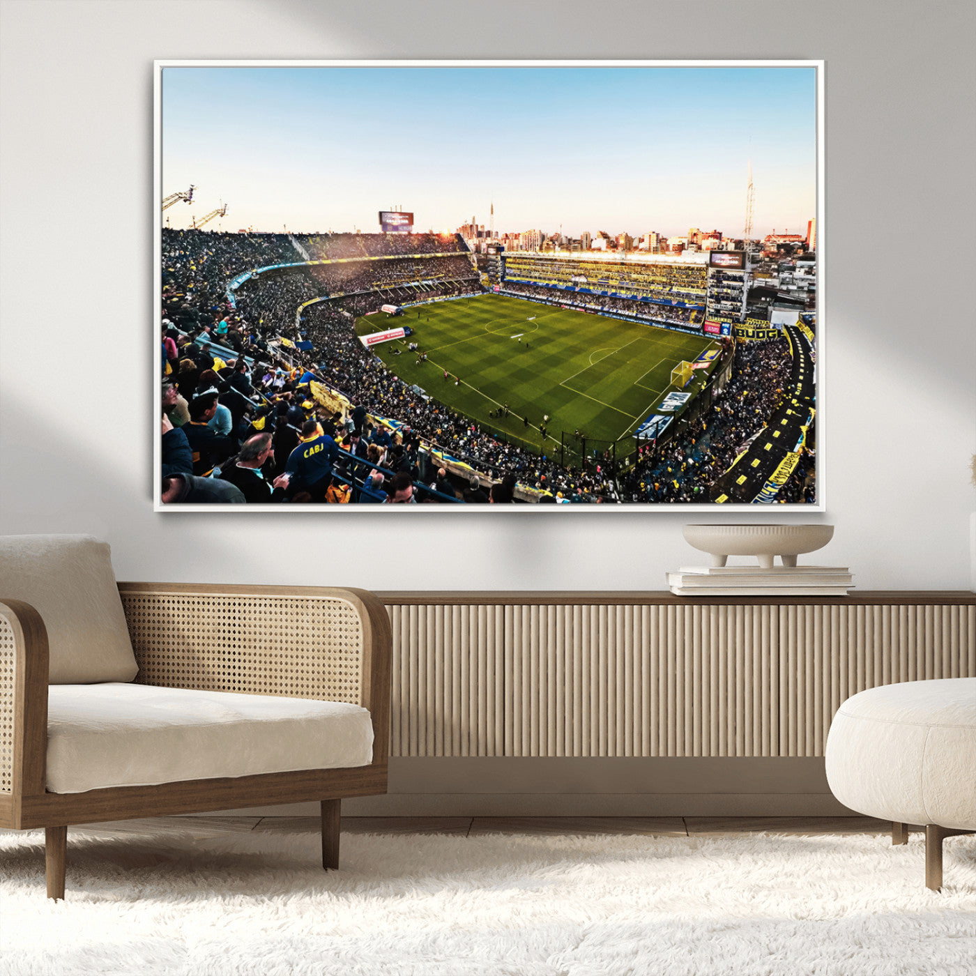 50105-MGV-CV-36X24-Boca Juniors Soccer Team Print - Buenos Aires Bombonera Stadium Wall Art Canvas Print