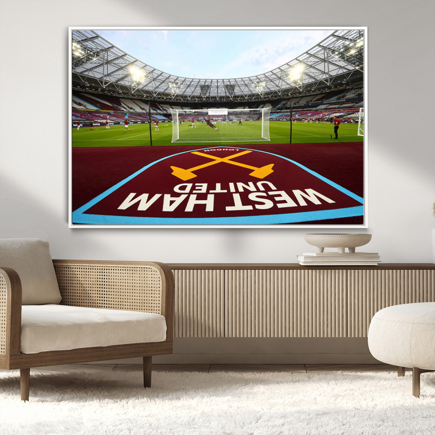 77367-MGV-CV-36X24-West Ham United FC Stadium Canvas Wall Art – London Stadium Football Print – Premier League Team