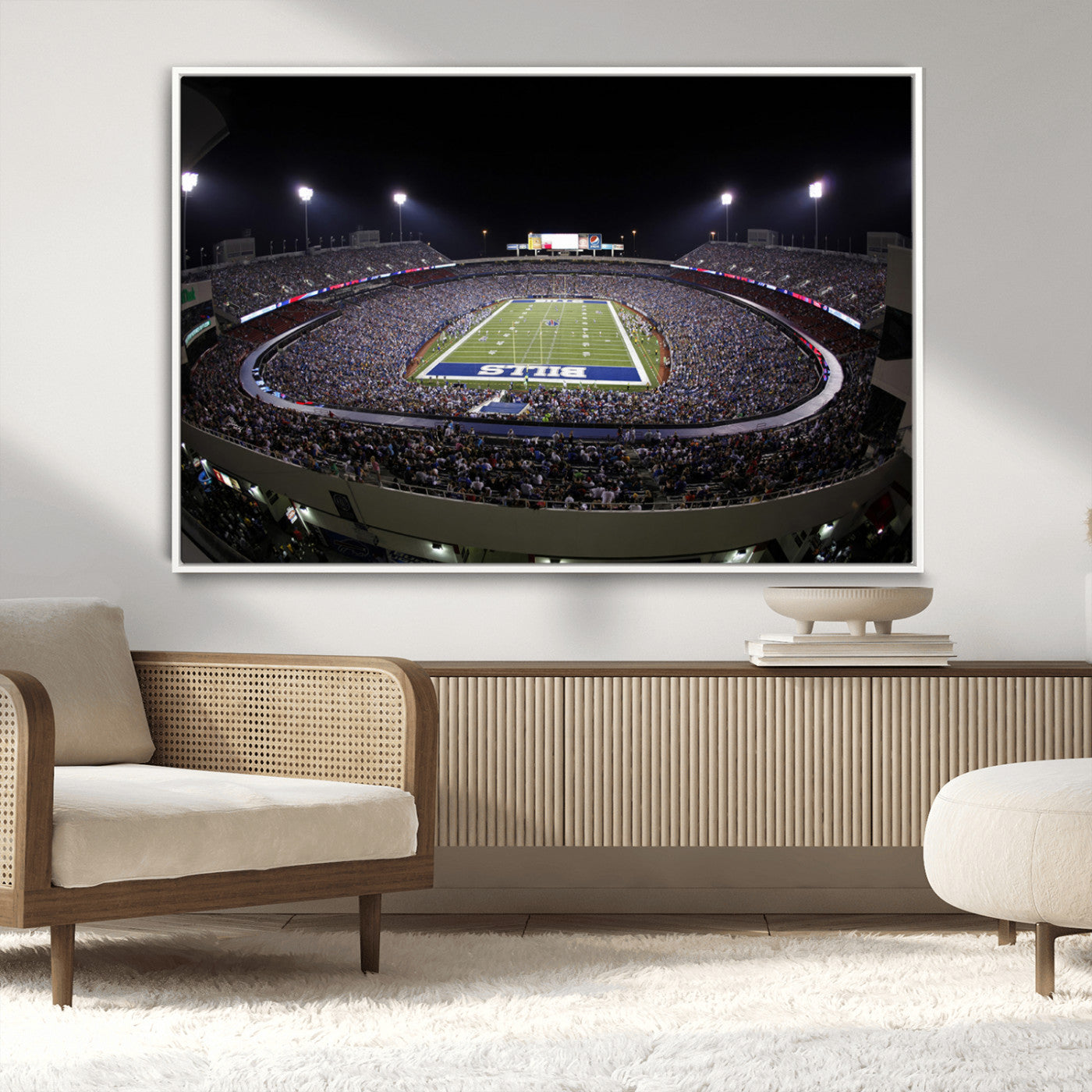 98546-MGV-CV-36X24-Buffalo Bills NFL Football Team Print - Buffalo Highmark Stadium Wall Art Canvas Print