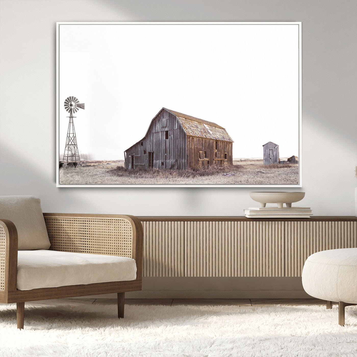 64560-MGV-CV-36X24-Farm Prints Set, Set of 6 Farmhouse Wall Art, Country House Decor