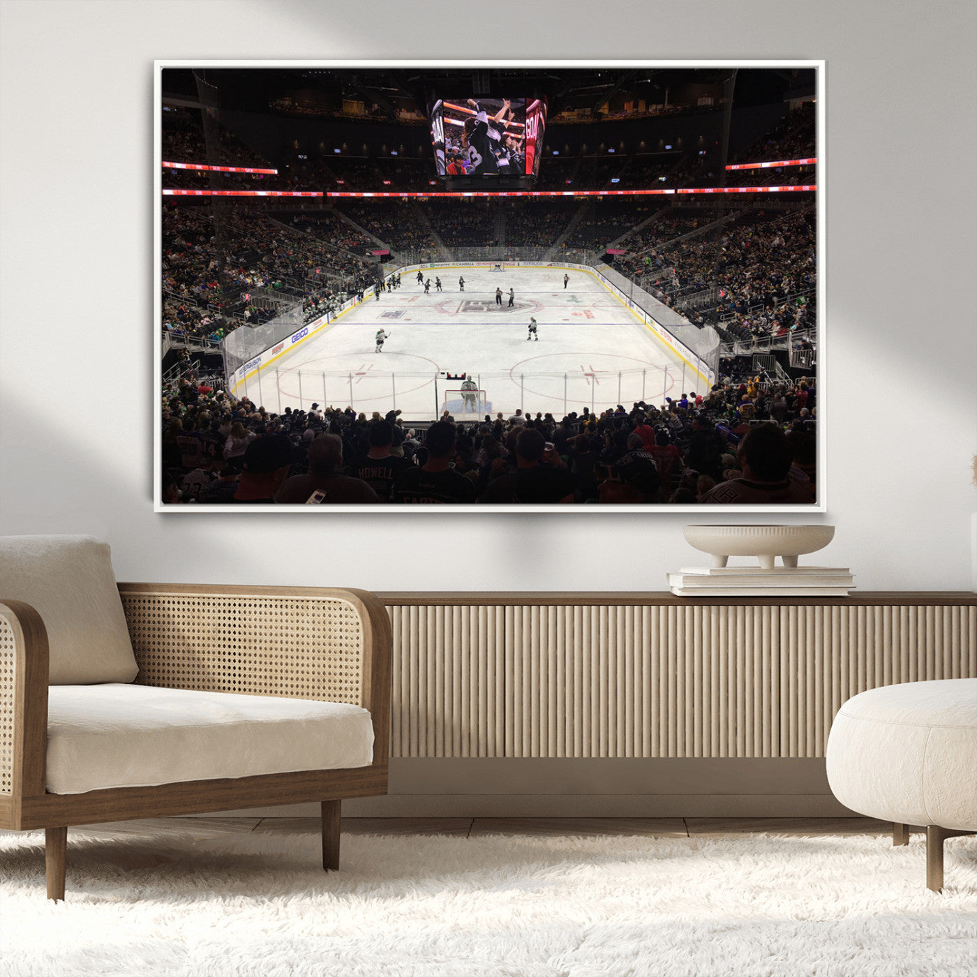 -T Mobile Arena Paradise Nevada Vegas Golden Knights Ice Hockey Stadium Canvas Print Wall Art