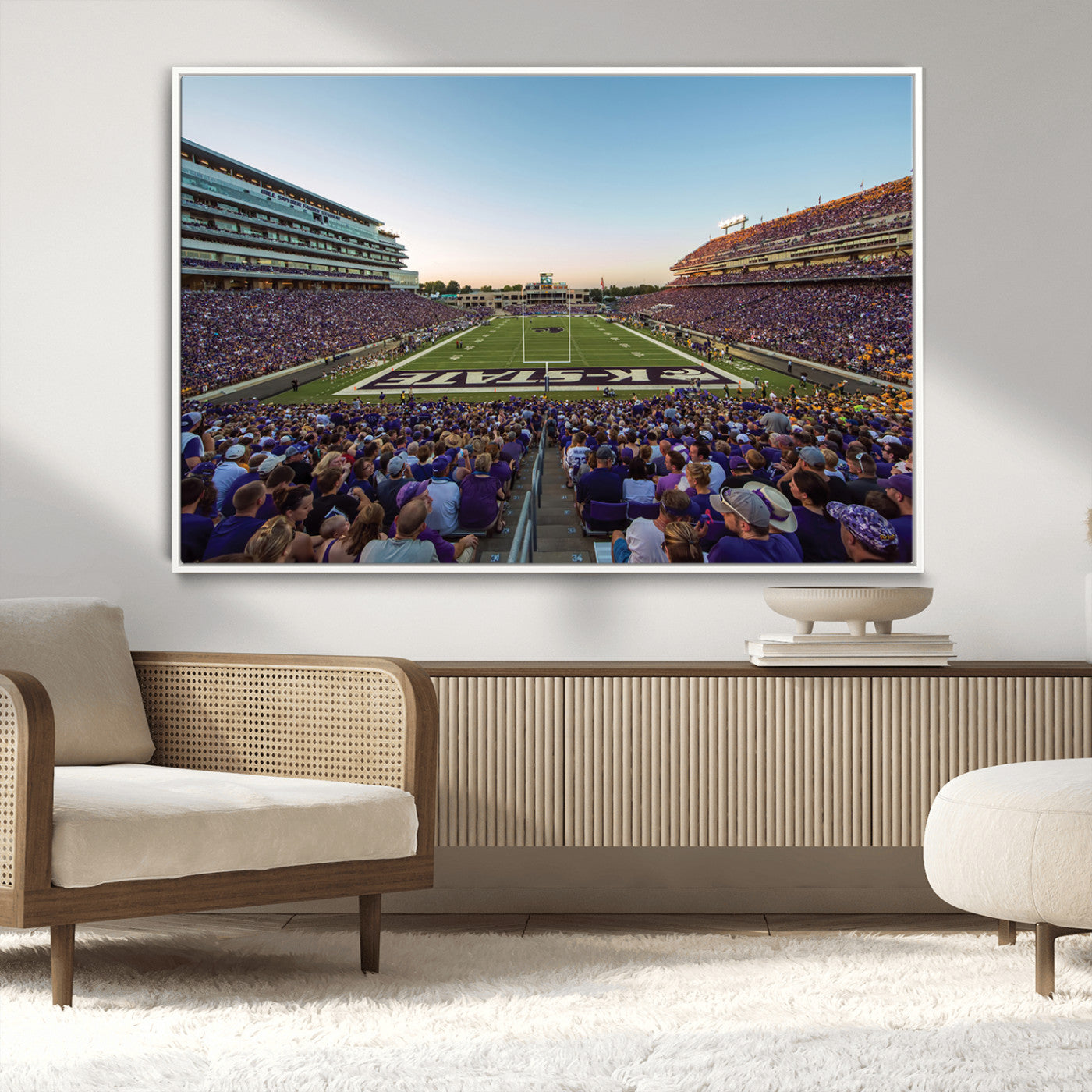 82792-MGV-CV-36X24-Kansas State University Wildcats Football Team Print - Manhattan Bill Snyder Family Football Stadium