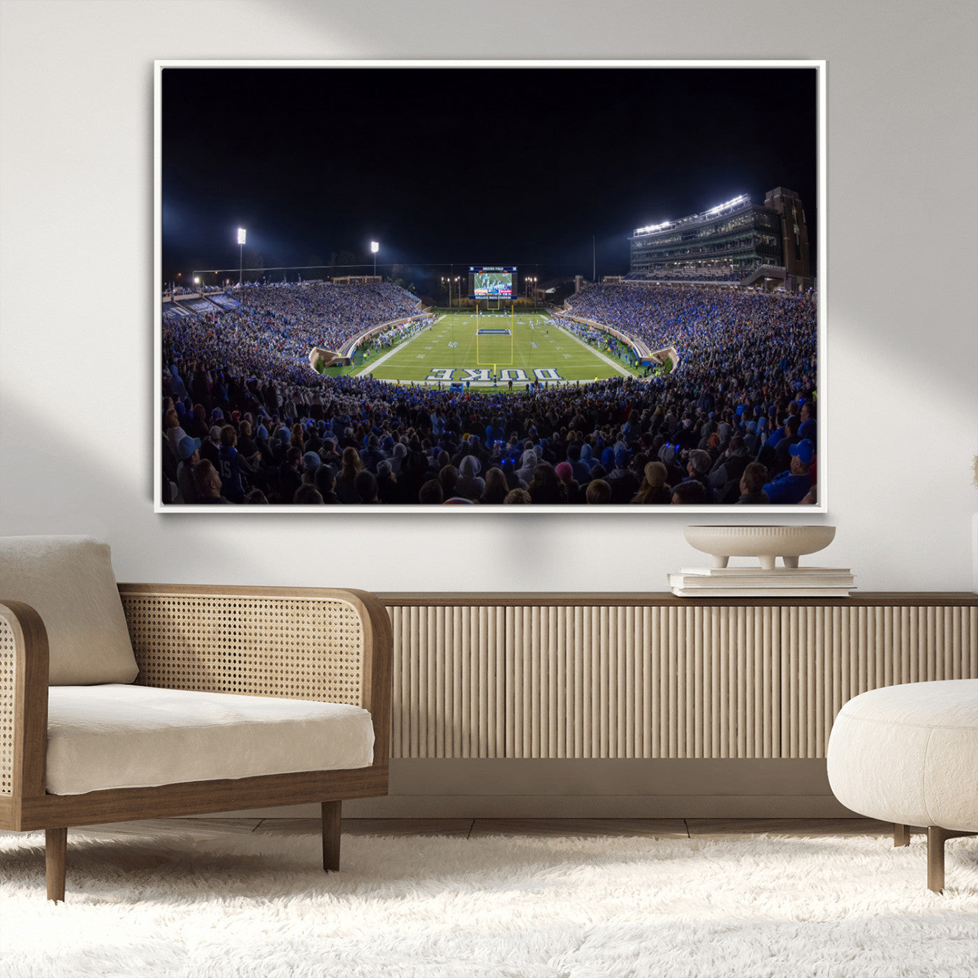 21070-MGV-CV-36X24-Duke University Blue Devils Football Team Print - Durham Wallace Wade Stadium Wall Art Canvas Print