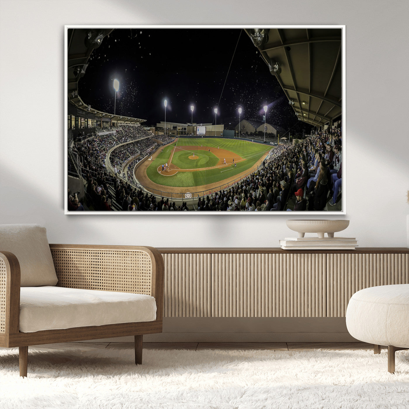 -Olsen Field at Blue Bell Park - Texas A&M Aggies Baseball Stadium Wall Art Canvas Print
