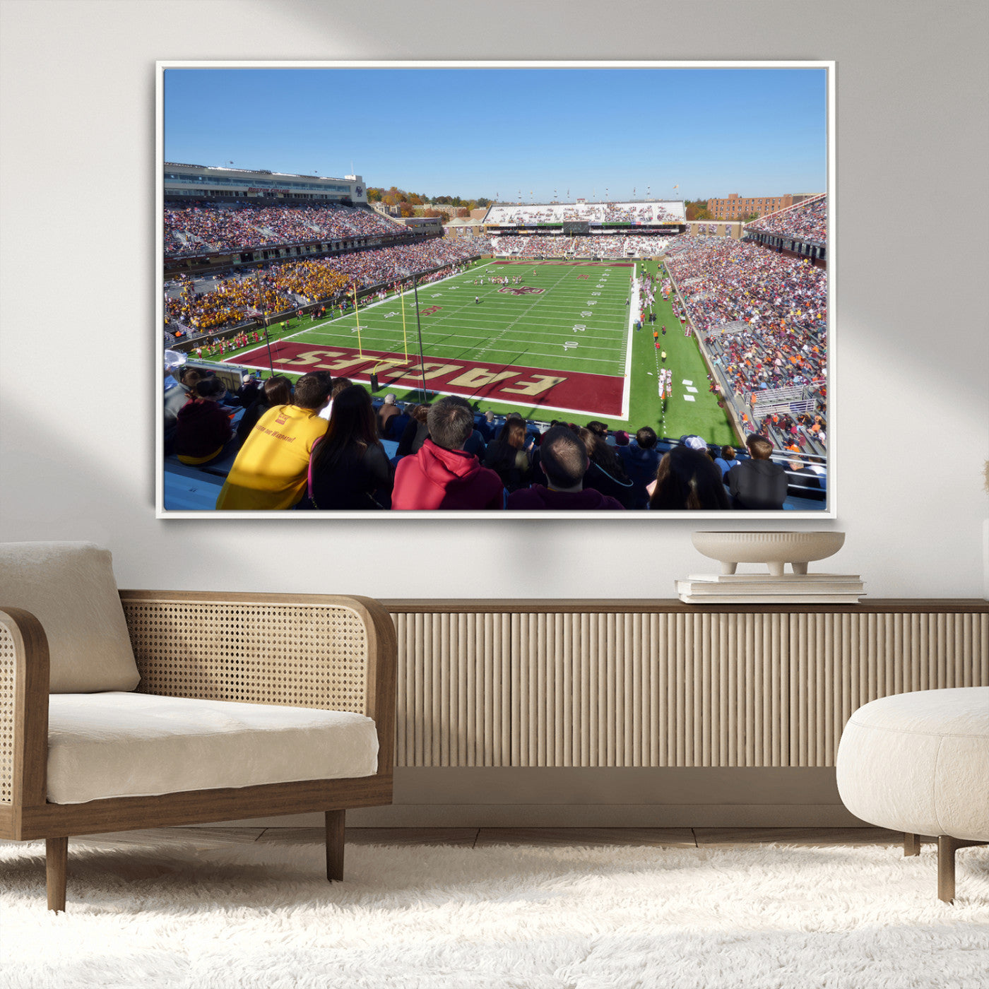 -Boston College Eagles Football Team Print - Boston Alumni Stadium Wall Art Canvas Print