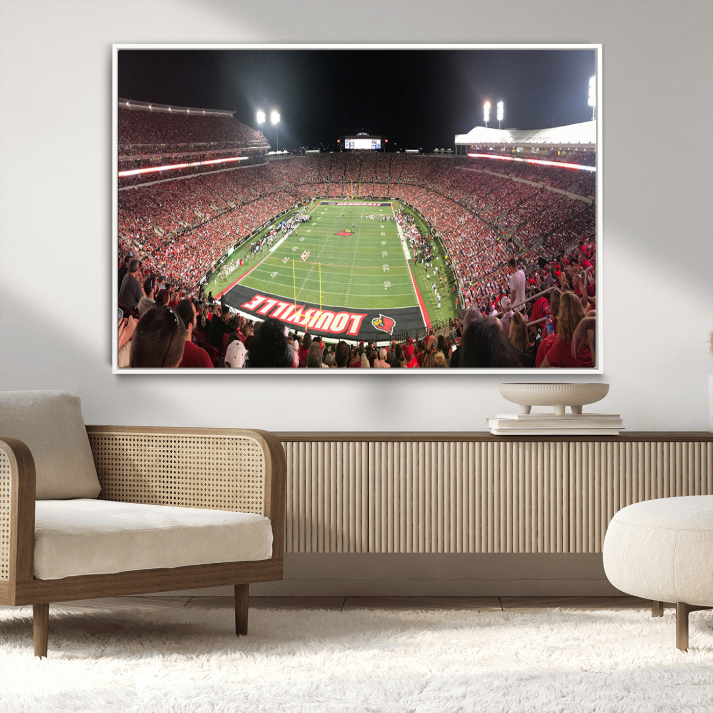 -University of Louisville Cardinals Football Team Print - Louisville Cardinal Stadium Wall Art Canvas