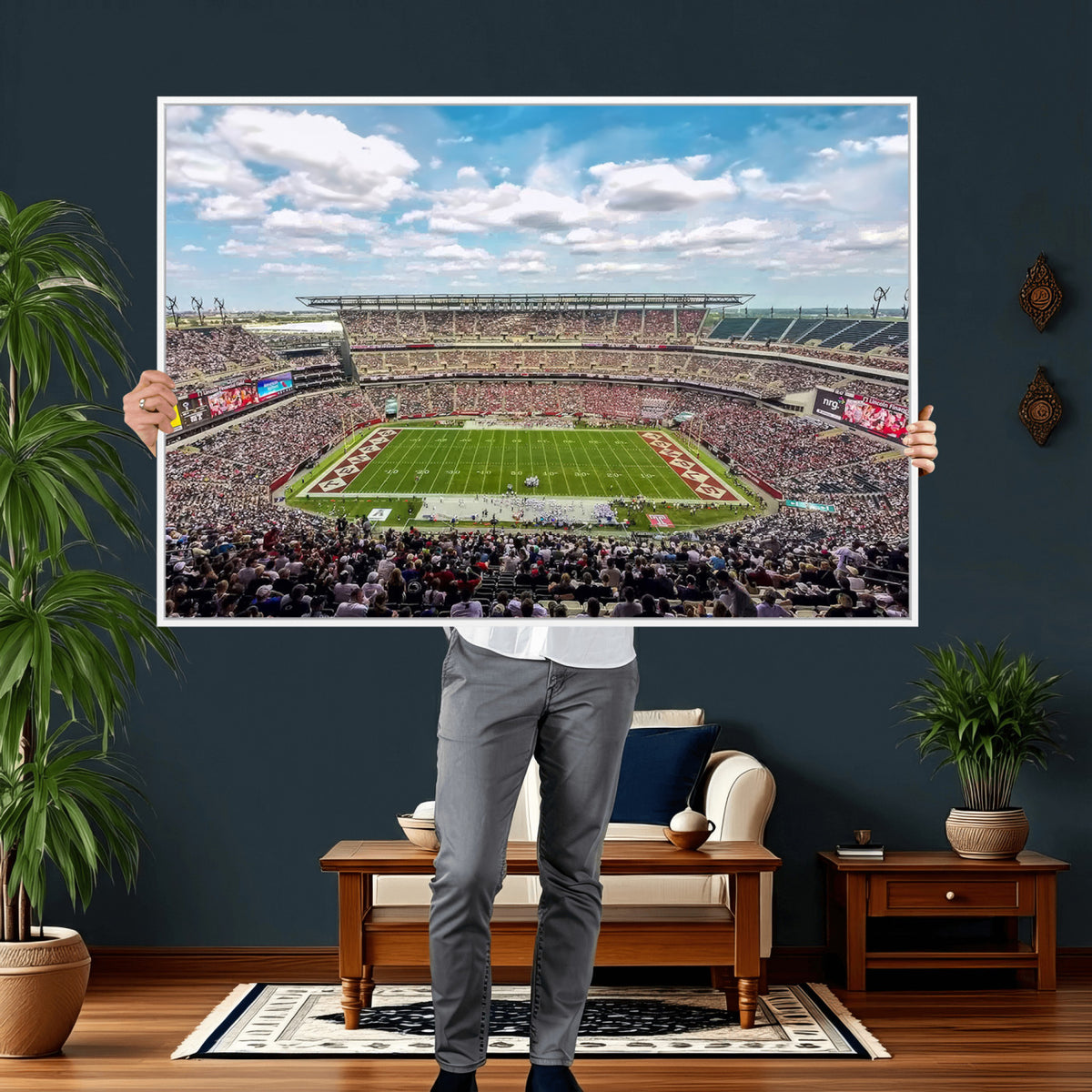 29243-PAN-FL-20X10 - The Temple University Owls Athletics Team Print - Philadelphia Lincoln Financial Field Stadium Wall