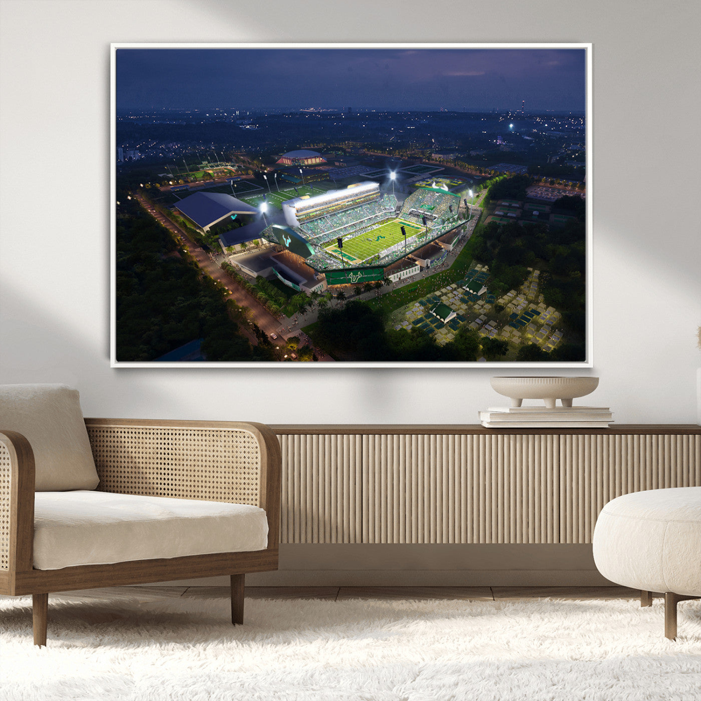 -The University of South Florida Bulls Football Team Print - Tampa USF Football Stadium Wall Art