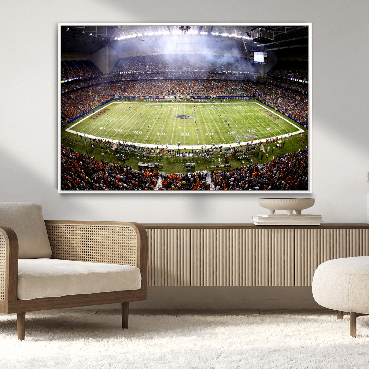 -The University of Texas at San Antonio Roadrunners Football Team Print - San Antonio Alamodome Wall