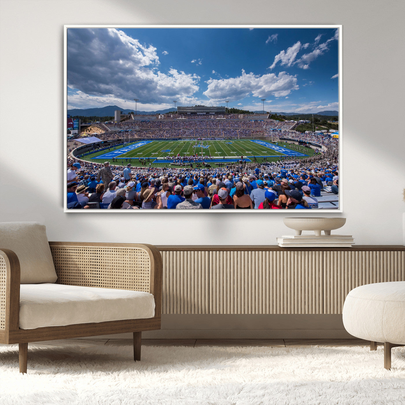 59281-MGV-CV-36X24-Air Force Falcons Football Team Print - Colorado Springs Falcon Stadium Wall Art Canvas Print
