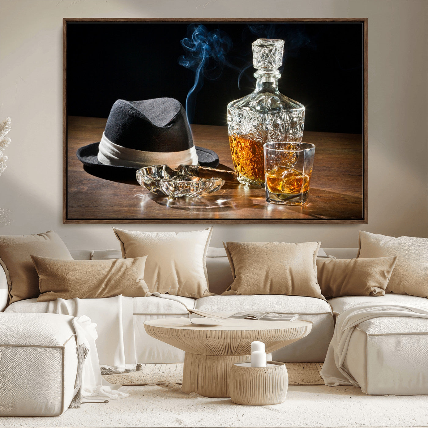 14629-MGV-CV-36X24-Extra Large Bourbon Decor Whiskey Wall Art Canvas Print