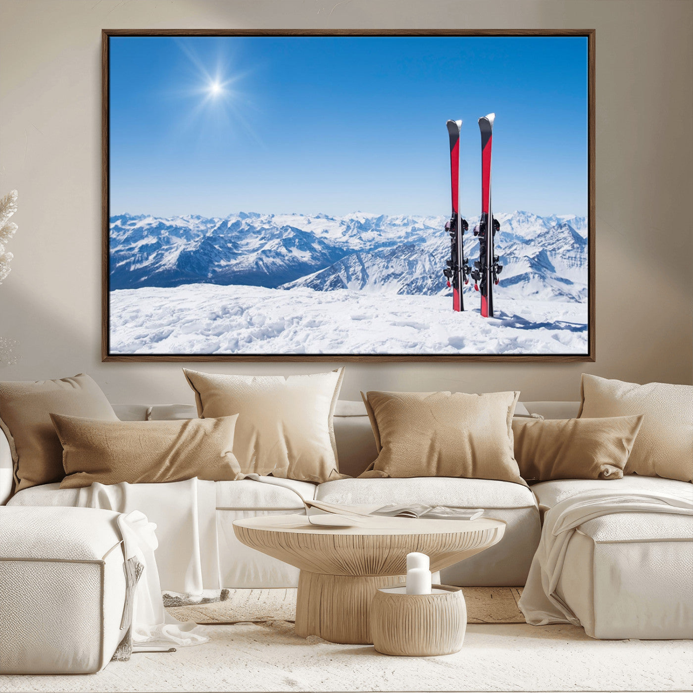 47452-MGV-FC-36X24_Walnut-Ski Season Snow Wall Art Canvas Print