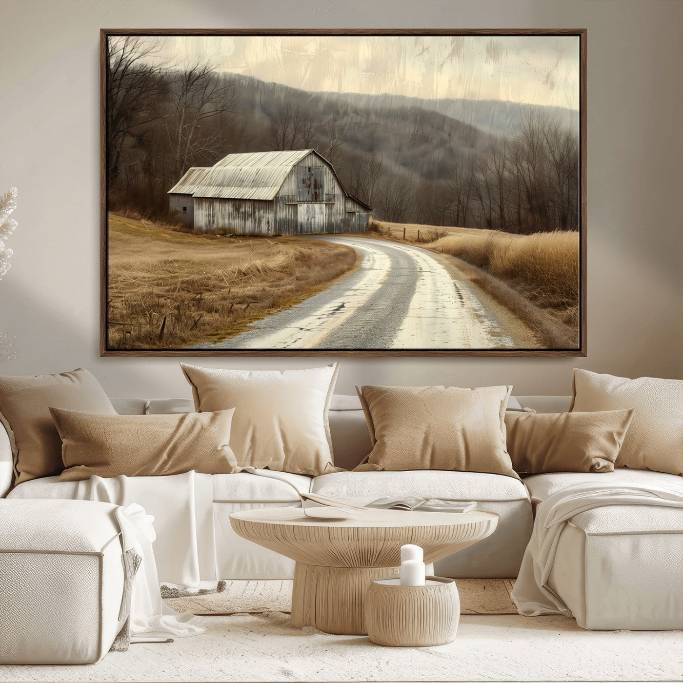 10376-MGV-FC-36X24_Walnut-Vintage Barn for Farmhouse Wall Decor Canvas Print