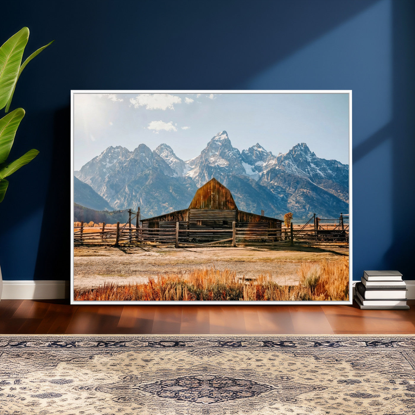 26513-MGV-CV-36X24 - Vintage Old Barn Field Wall Art Canvas Print for Farmhouse Decor - Rustic Barn Wall Art Canvas Print