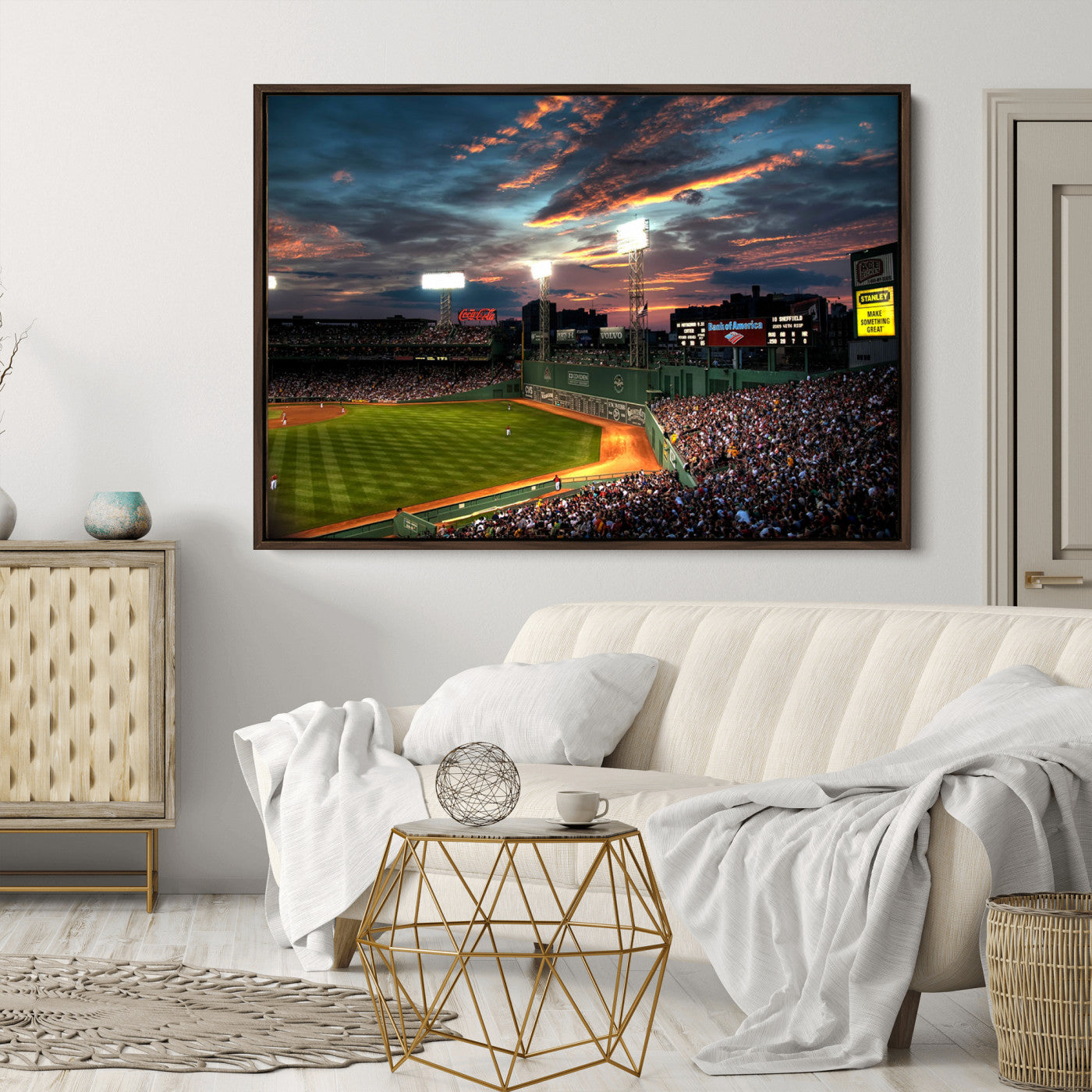 -Fenway Park Wall Art Canvas Print | Large Baseball Stadium Canvas Print for Boston Red Sox Fans |