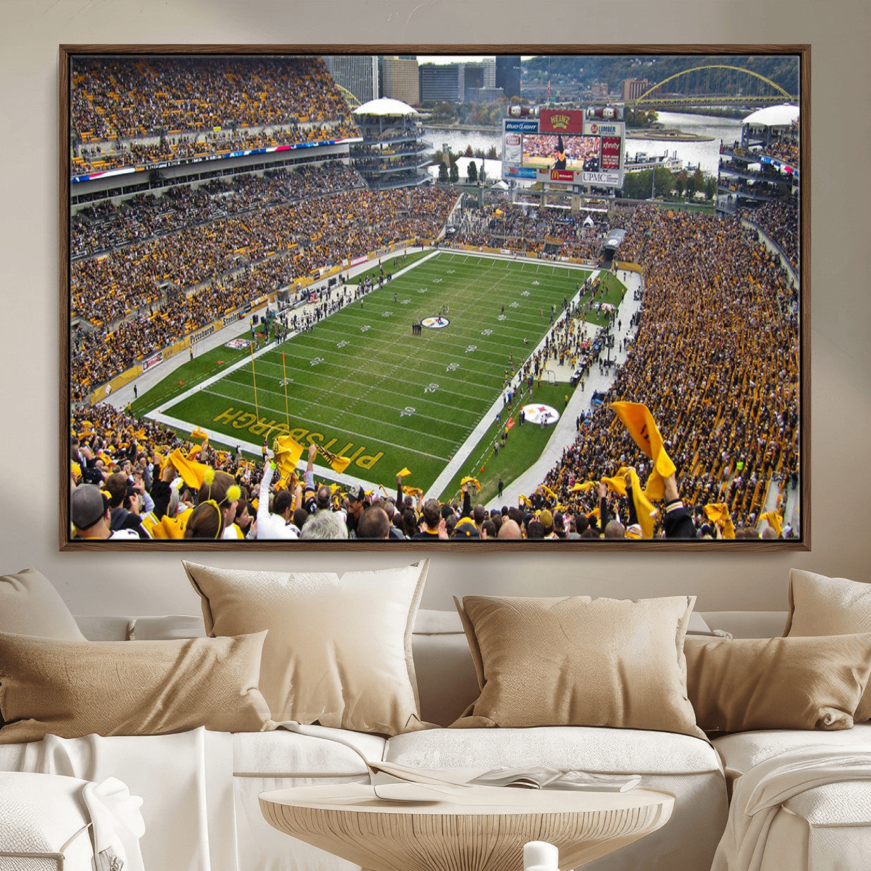 51419-MGV-FC-36X24 - Pittsburgh Steelers Print - Pittsburgh Heinz Field Stadium Wall Art Canvas Print