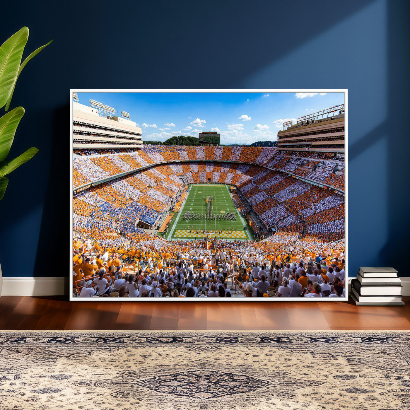 77097951-MGV-CV-36X24 - Tennessee Neyland Stadium Wall Art, Sports Arena Canvas Print, Panoramic Stadium Canvas Artwork for Home, Office