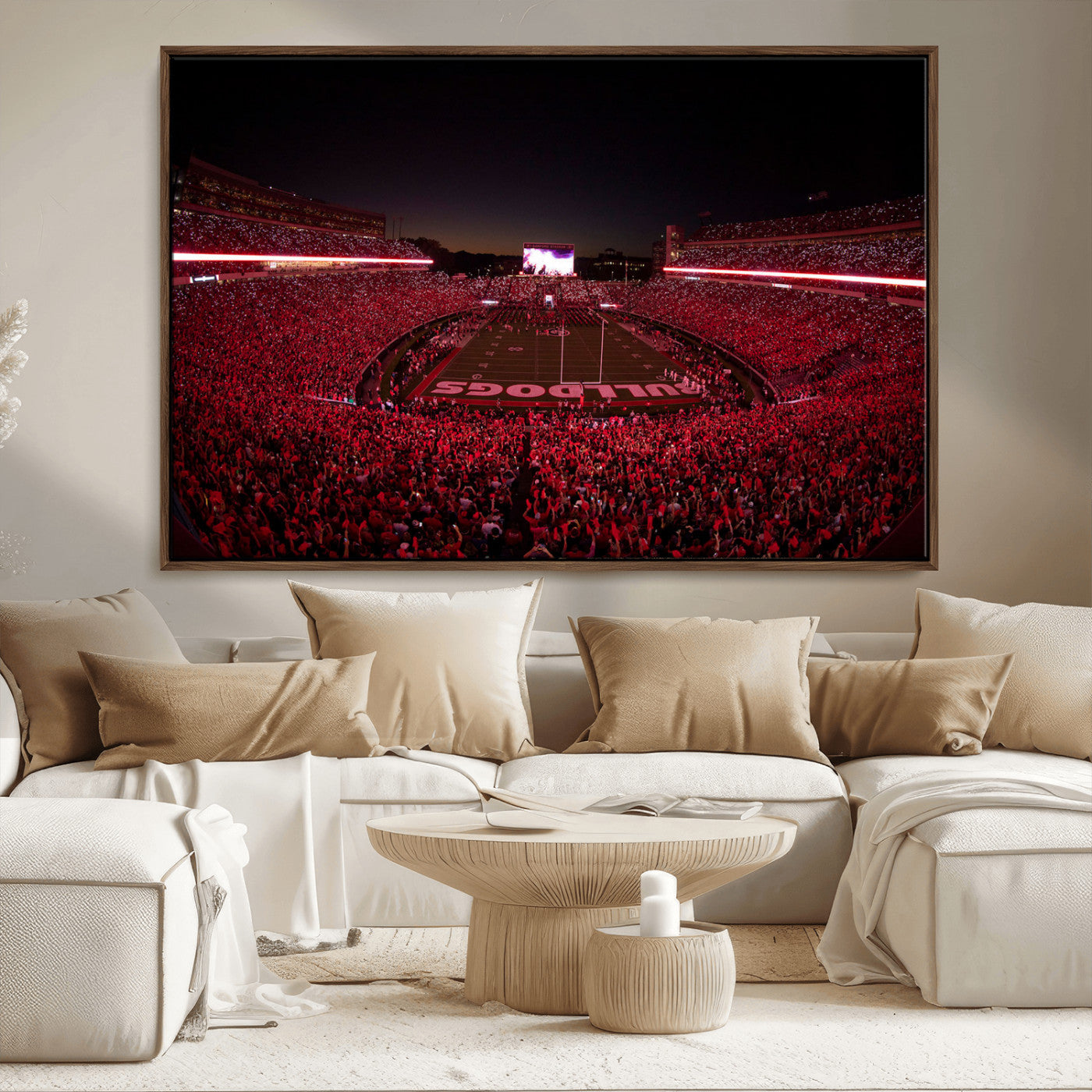 38331045-MGV-FC-36X24_Walnut-Dooley Stadium Wall Art, Sports Arena Canvas Print, Dooley Field Sanford Stadium Artwork for Home, Office