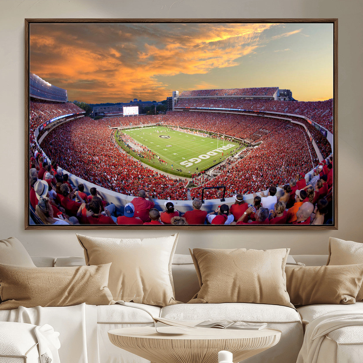 73680988-MGV-FC-36X24 - Dooley Stadium Wall Art, Sports Arena Canvas Print, Dooley Field Sanford Stadium Artwork for Home, Office