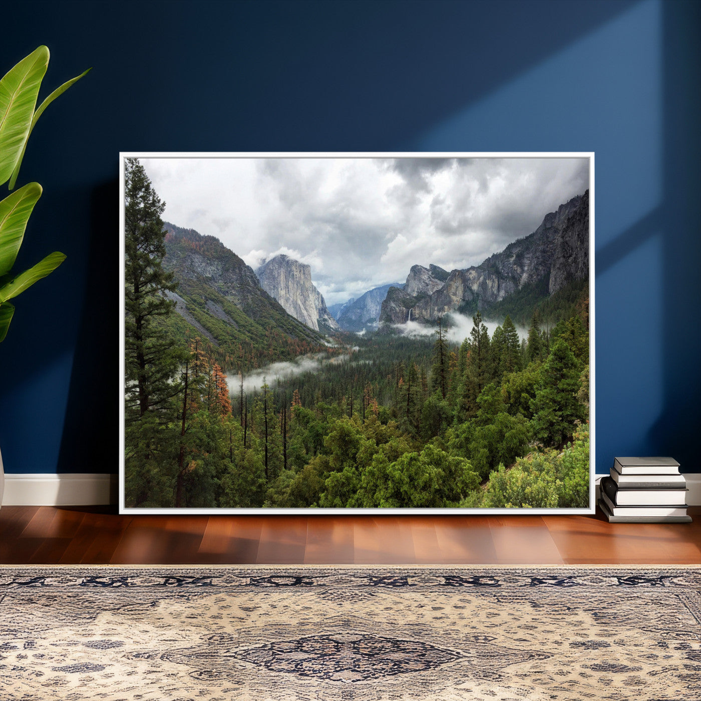 46168759-MGV-CV-36X24 - Yosemite Valley Wall Art Canvas Print, El Capitan Mountain Landscape Nature Wall Decor