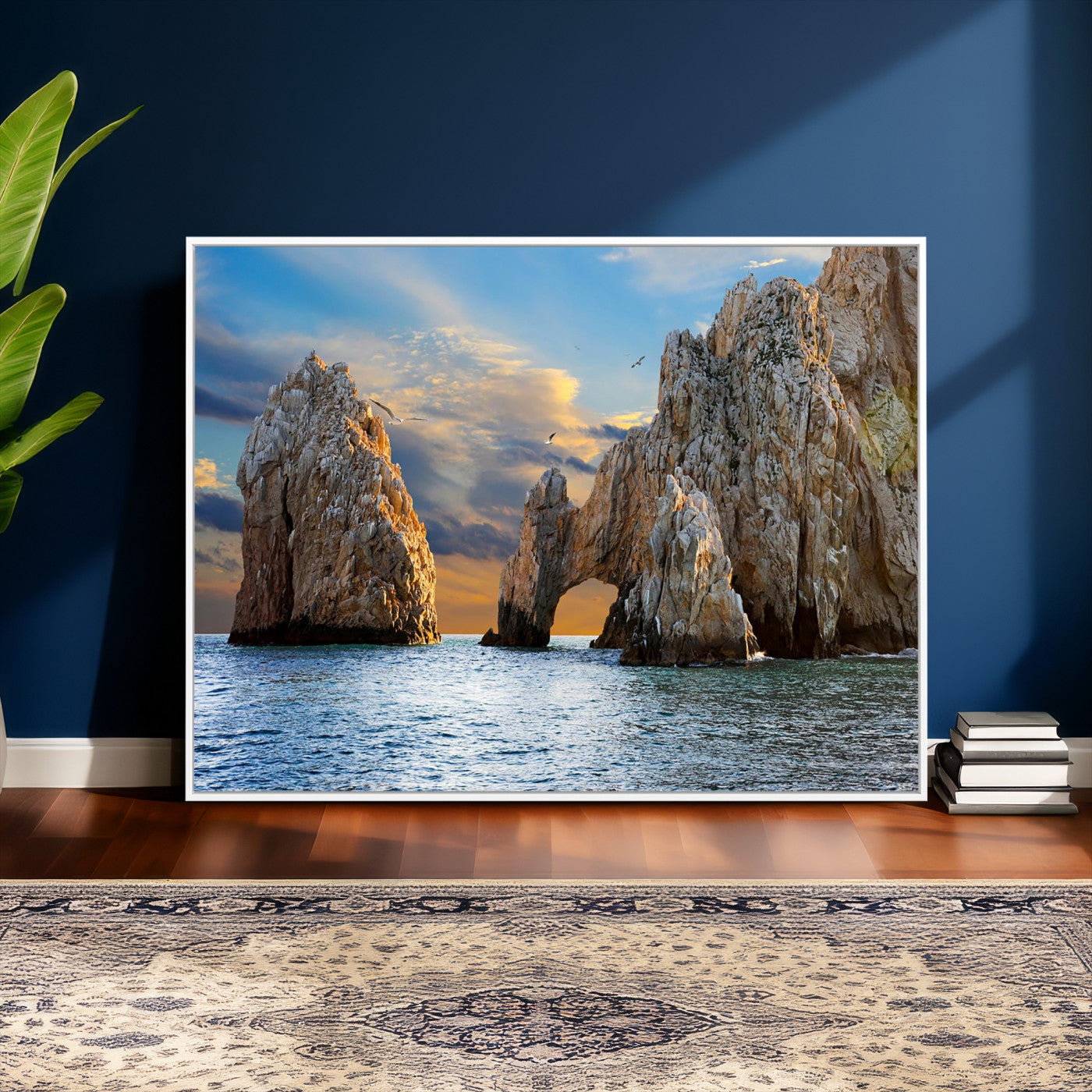 63505689-MGV-CV-36X24 - El Arco Cabo San Lucas Ocean Arch Wall Art Canvas Print, Baja California Rock Arch Seascape Canvas Print, Mexico Coastal Landmark Scenic Art Printing
