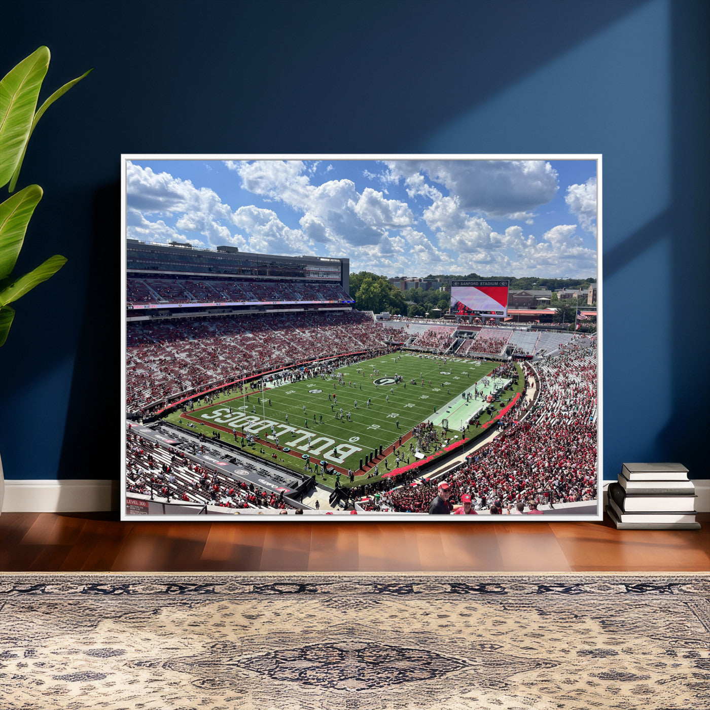 10665453-MGV-CV-36X24 - Georgia Bulldogs Stadium Wall Art Canvas Print, Sanford Stadium Football Field Panorama, College Football Game Day Wall Decor