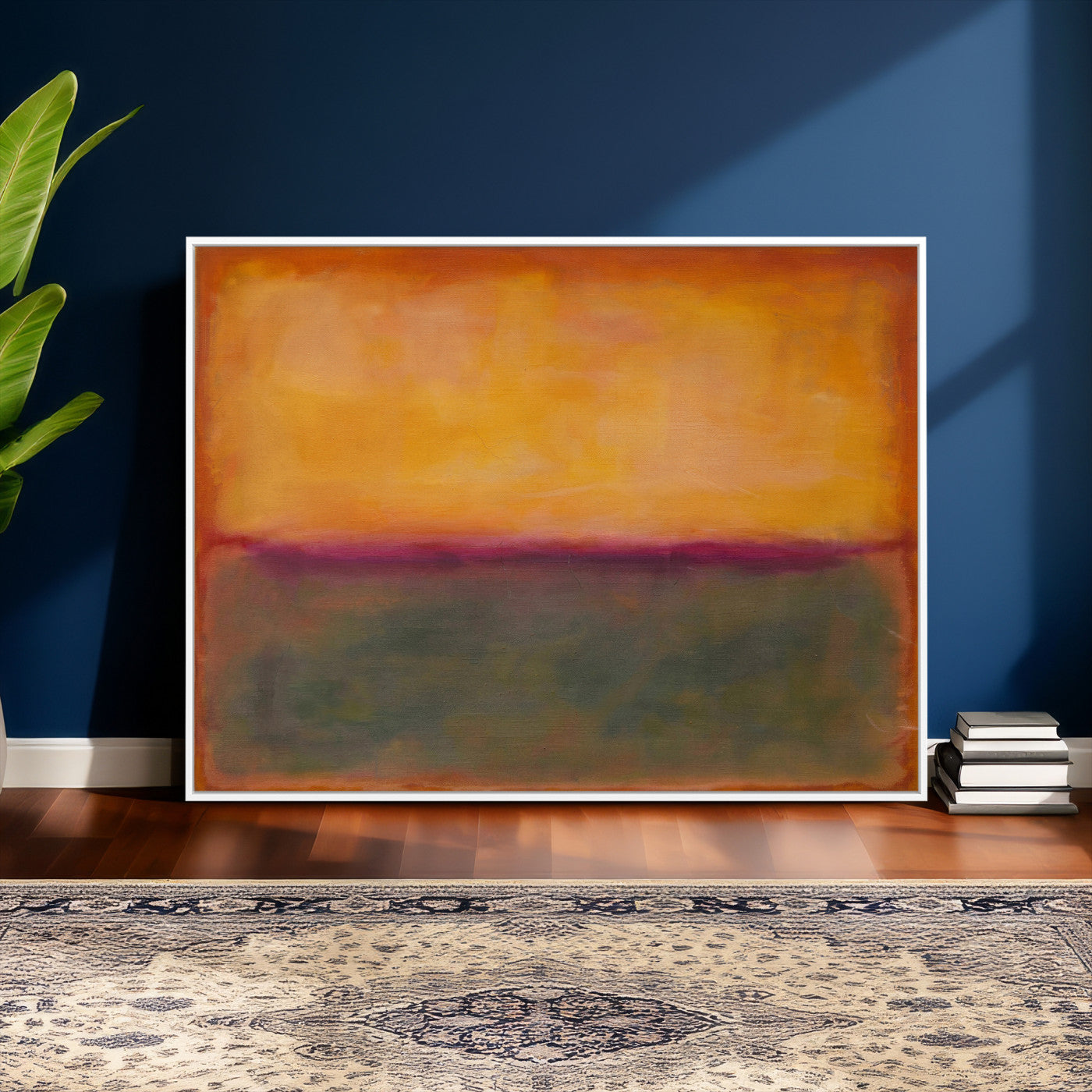 21628300-MGV-CV-36X24 - Abstract Color Field Wall Art Canvas Print, Framed Minimalist Horizon Artwork for Living Room Bedroom Office