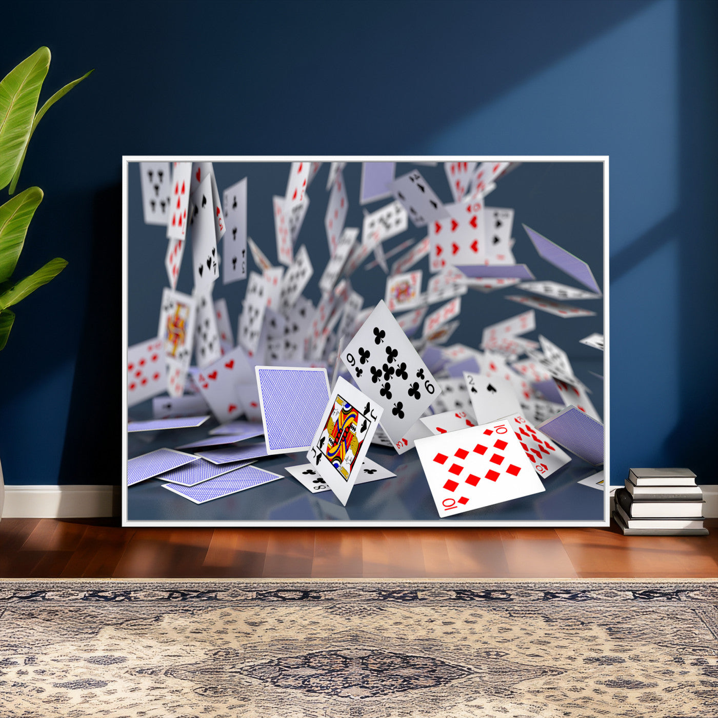 66392185-MGV-CV-36X24 - Playing Cards Canvas Wall Art | Casino Game Room Decor, Poker Decor Art