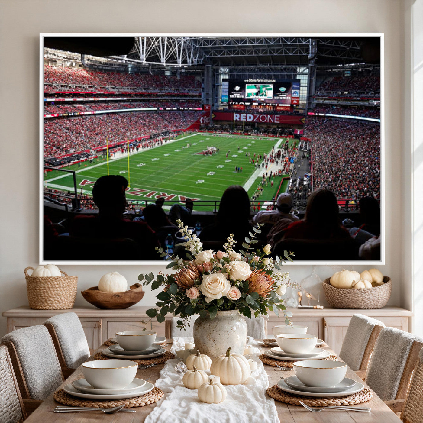 84196298-MGV-CV-36X24 - State Farm Stadium Canvas Wall Art, Arizona Cardinals Football Stadium Print, Glendale NFL Arena Photography Artwork