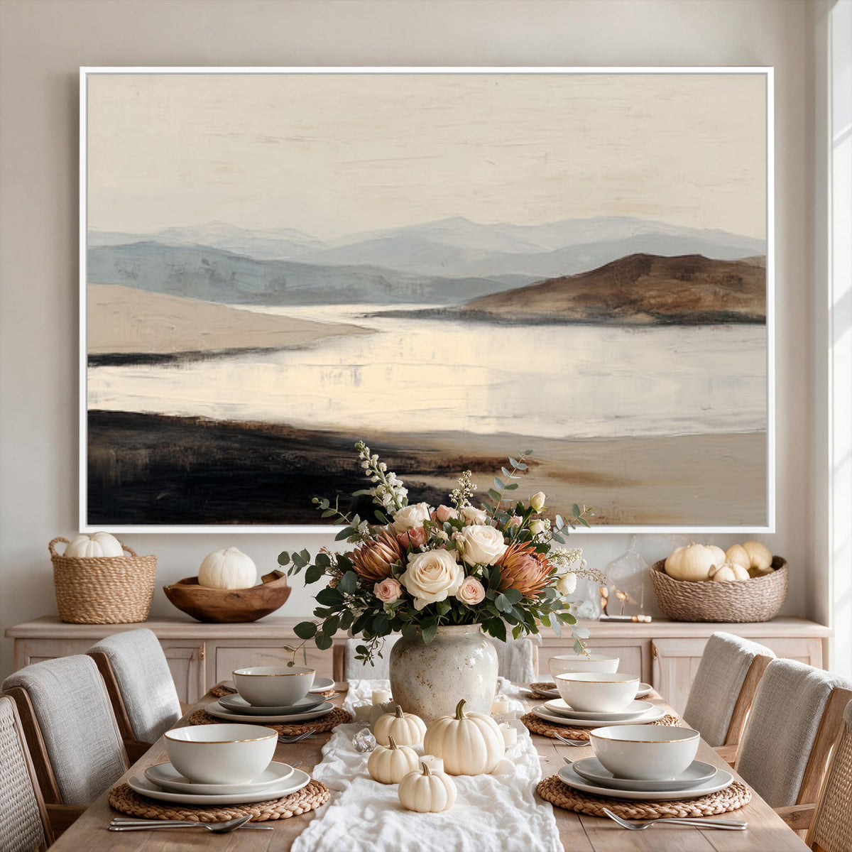 36873679-MGV-CV-36X24 - Modern Abstract Landscape Canvas Wall Art, Minimalist Nature Printing