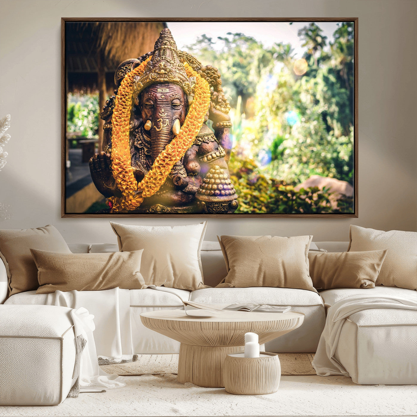-Hinduism Statue Wall Art Canvas Print