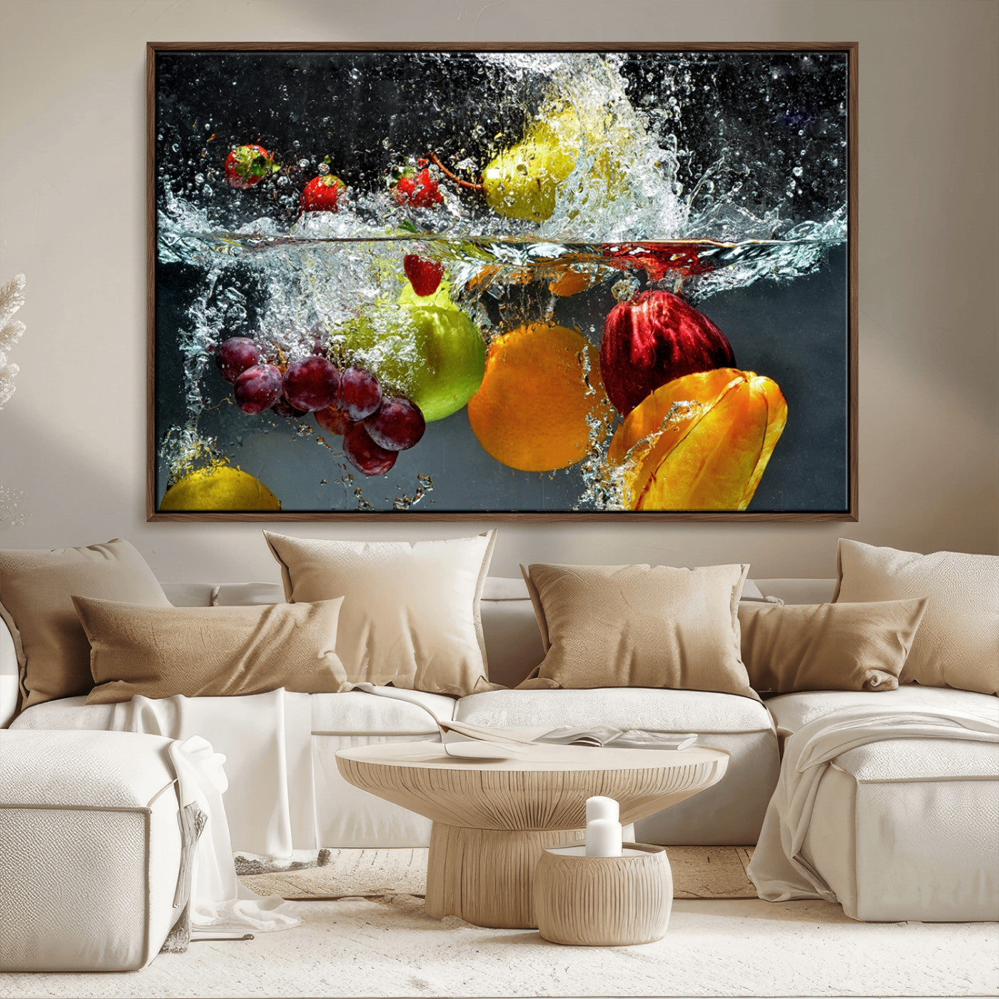23381-MGV-FC-36X24_Walnut-Kithen Vegetables World Wall Art Canvas Print
