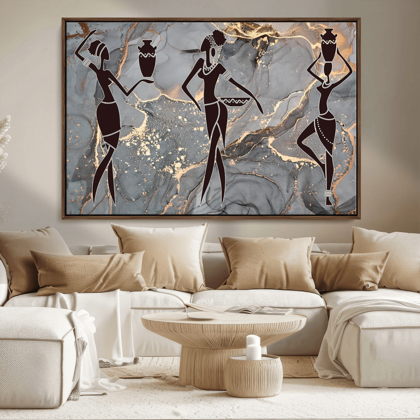 25097-MGV-CV-36X24-Abstract African Womens Art Canvas Print