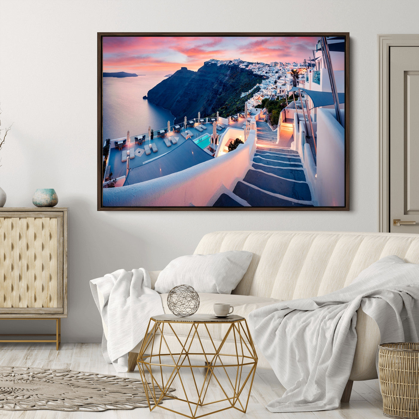 -Greece Santorini Wall Art Landscape Canvas Print