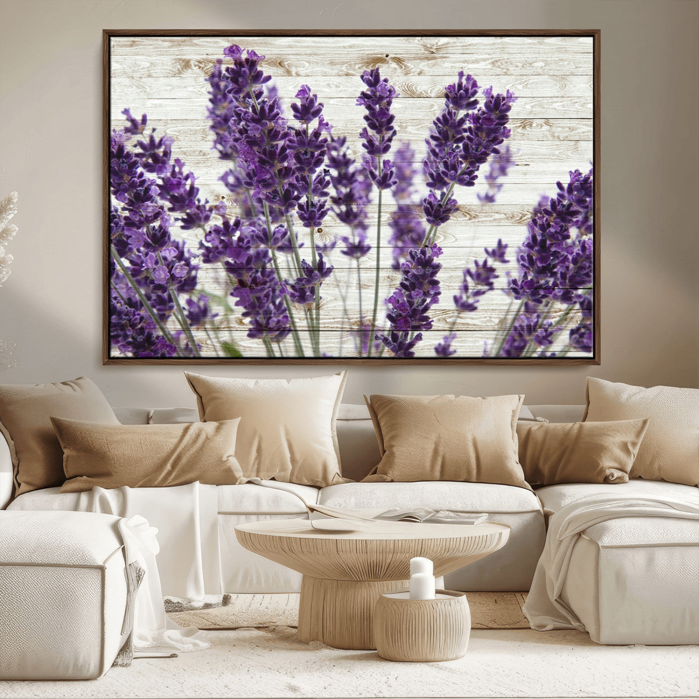-Lavender Herb Wall Art Canvas Print