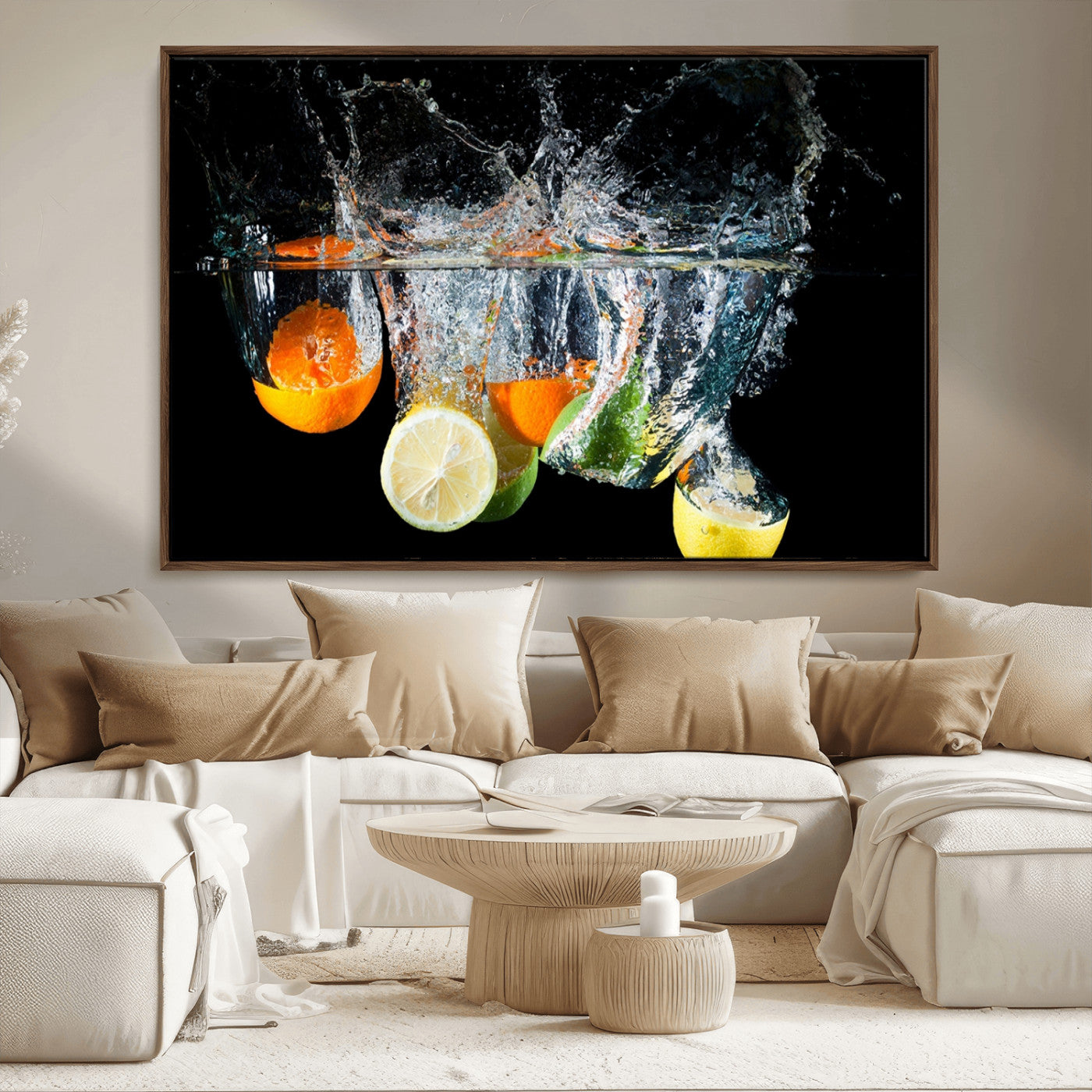 -Kitchen Wall Art, Kitchen Fruits Art Canvas Print