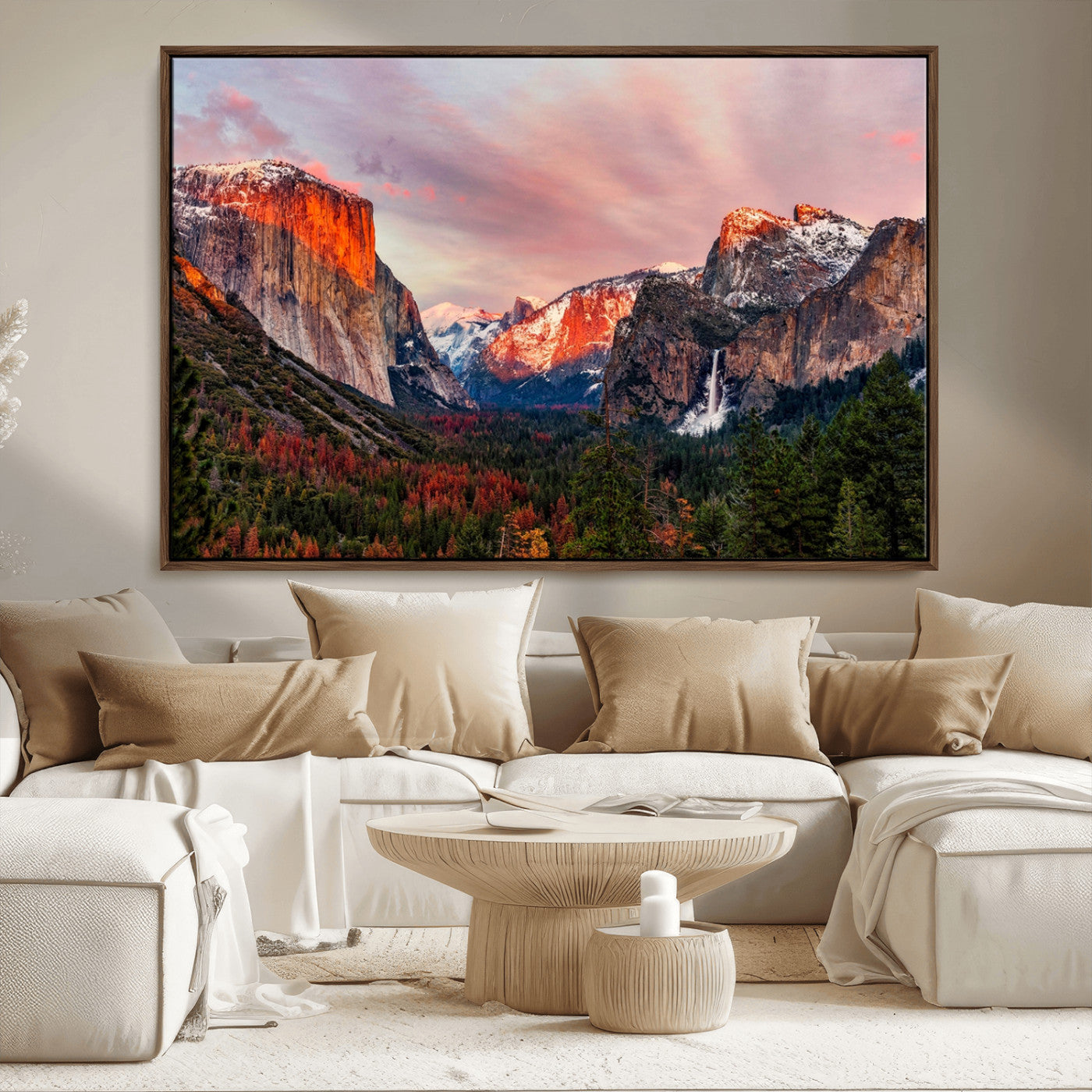 -Yosemite Half Dome Wall Art Canvas Print El Capitan