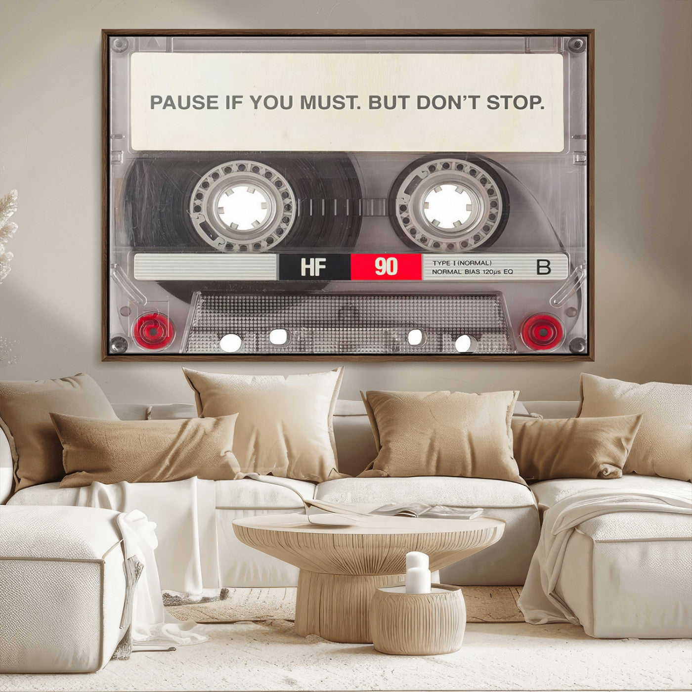 -Music Cassette Iconic Wall Art Canvas Print