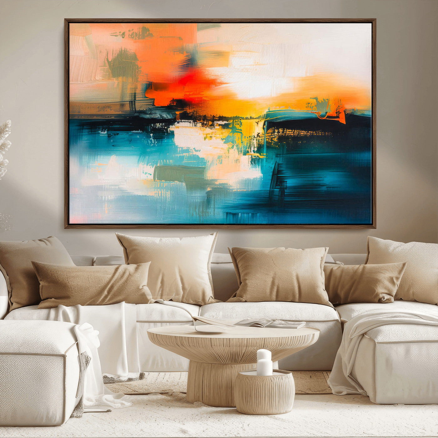 37083-MGV-CV-36X24-Colorful Abstract Wall Art | Bold Modern Canvas Print | Ready to Hang and Framed for Living Room or