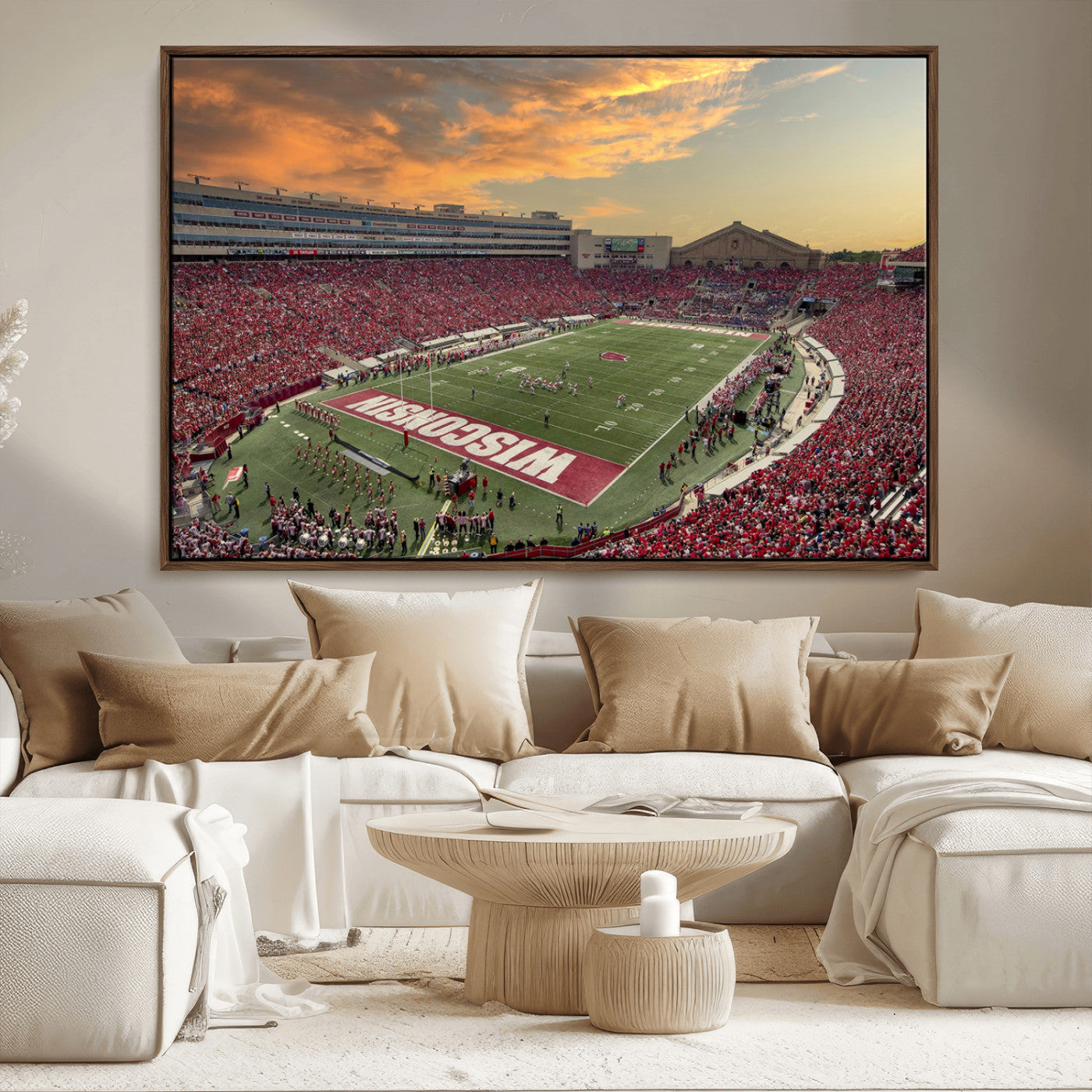 -Camp Randall Stadium Wisconsin Badgers Large Wall Art Canvas Print | College Football Stadium Wall