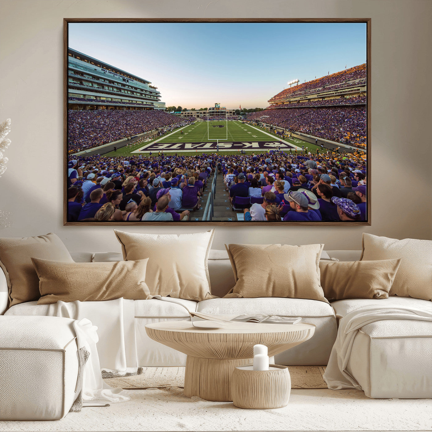 82792-MGV-CV-36X24-Kansas State University Wildcats Football Team Print - Manhattan Bill Snyder Family Football Stadium